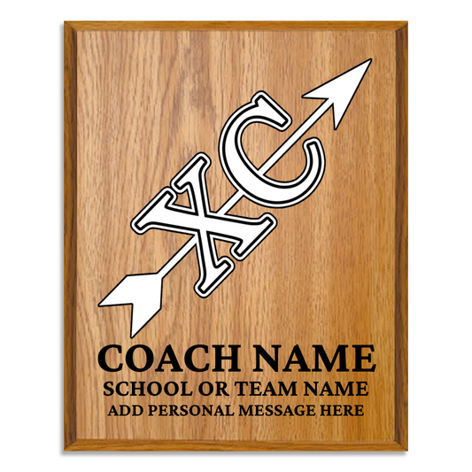 Personalized UV Printed Luxury Award XC Cross Country 12" x 15"