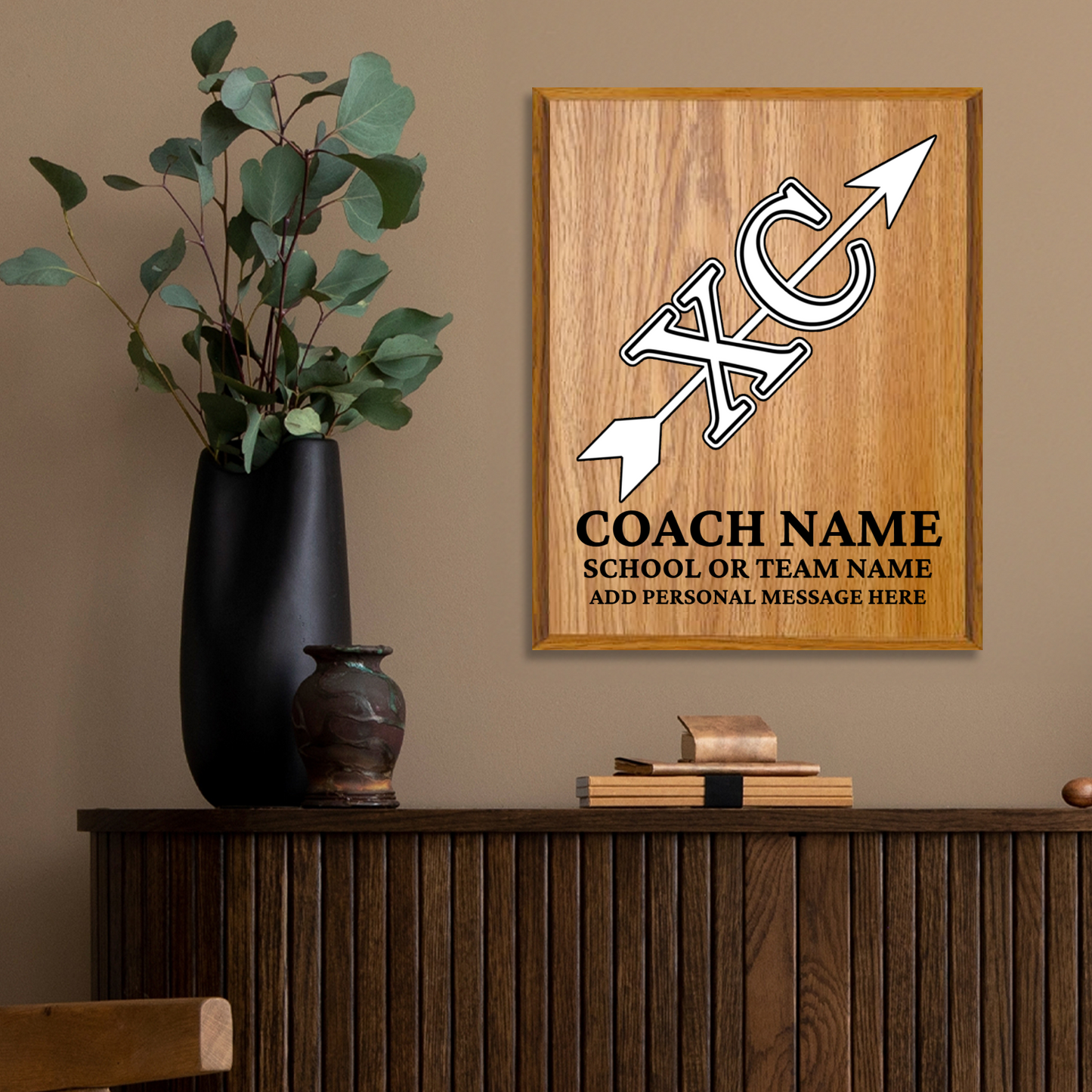 Personalized UV Printed Luxury Award XC Cross Country 12" x 15"
