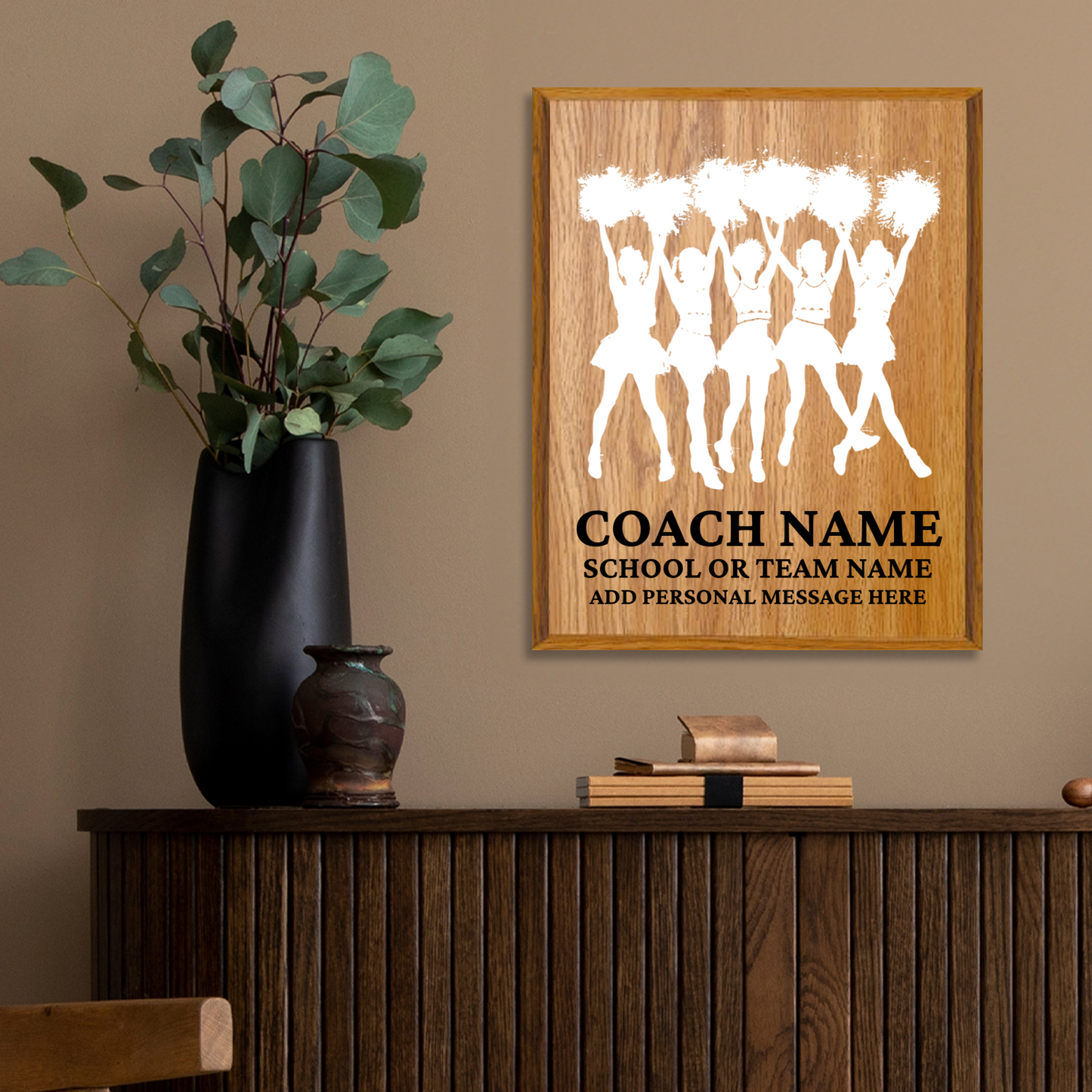 Personalized UV Printed Luxury Award Cheerleaders 12" x 15"