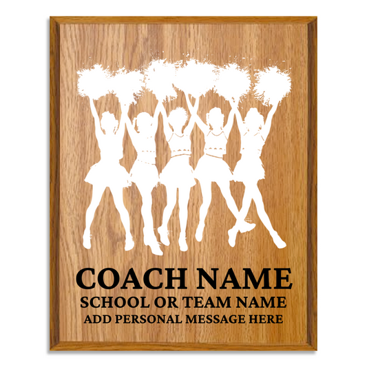Personalized UV Printed Luxury Award Cheerleaders 12" x 15"