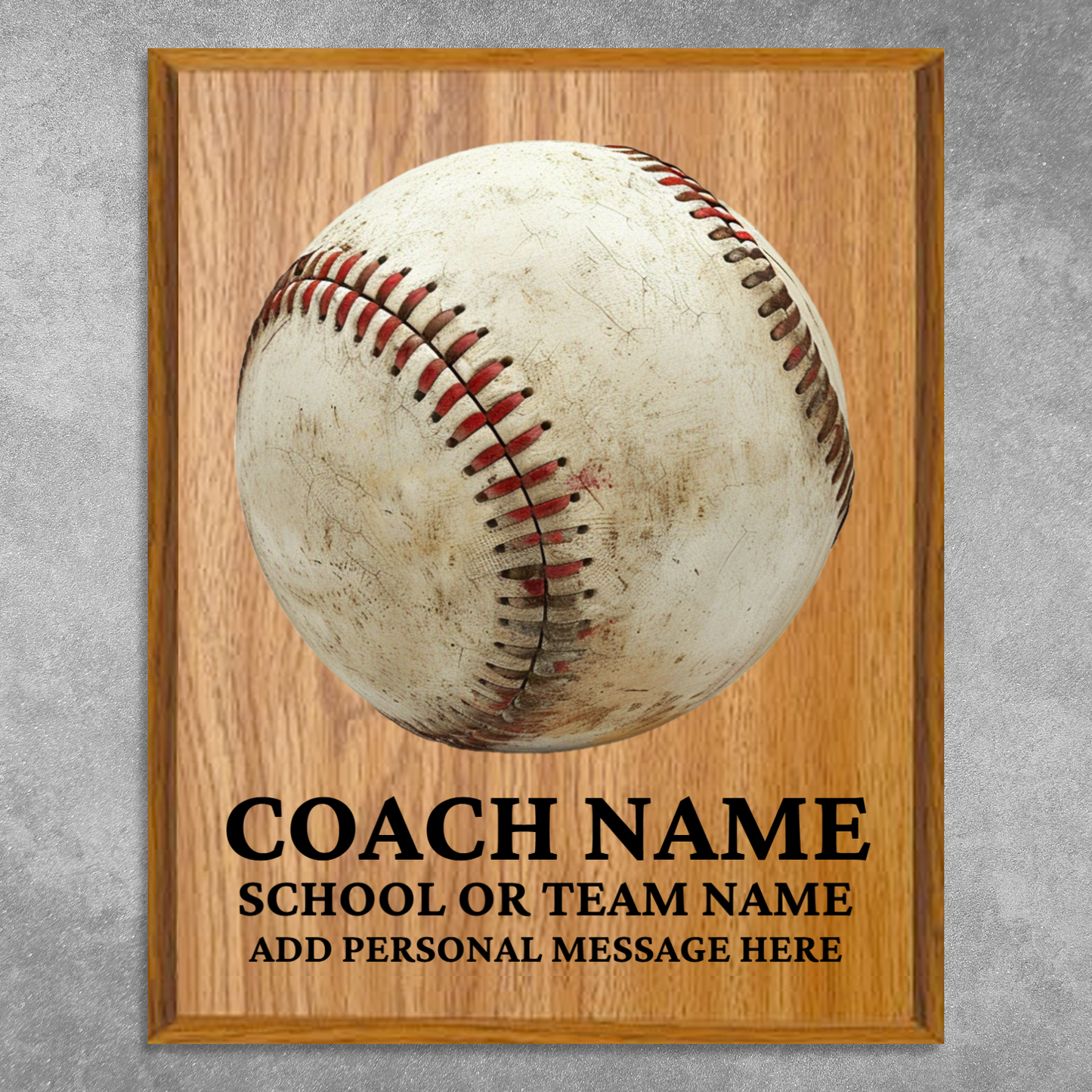 Personalized UV Printed Luxury Award Baseball 12" x 15"