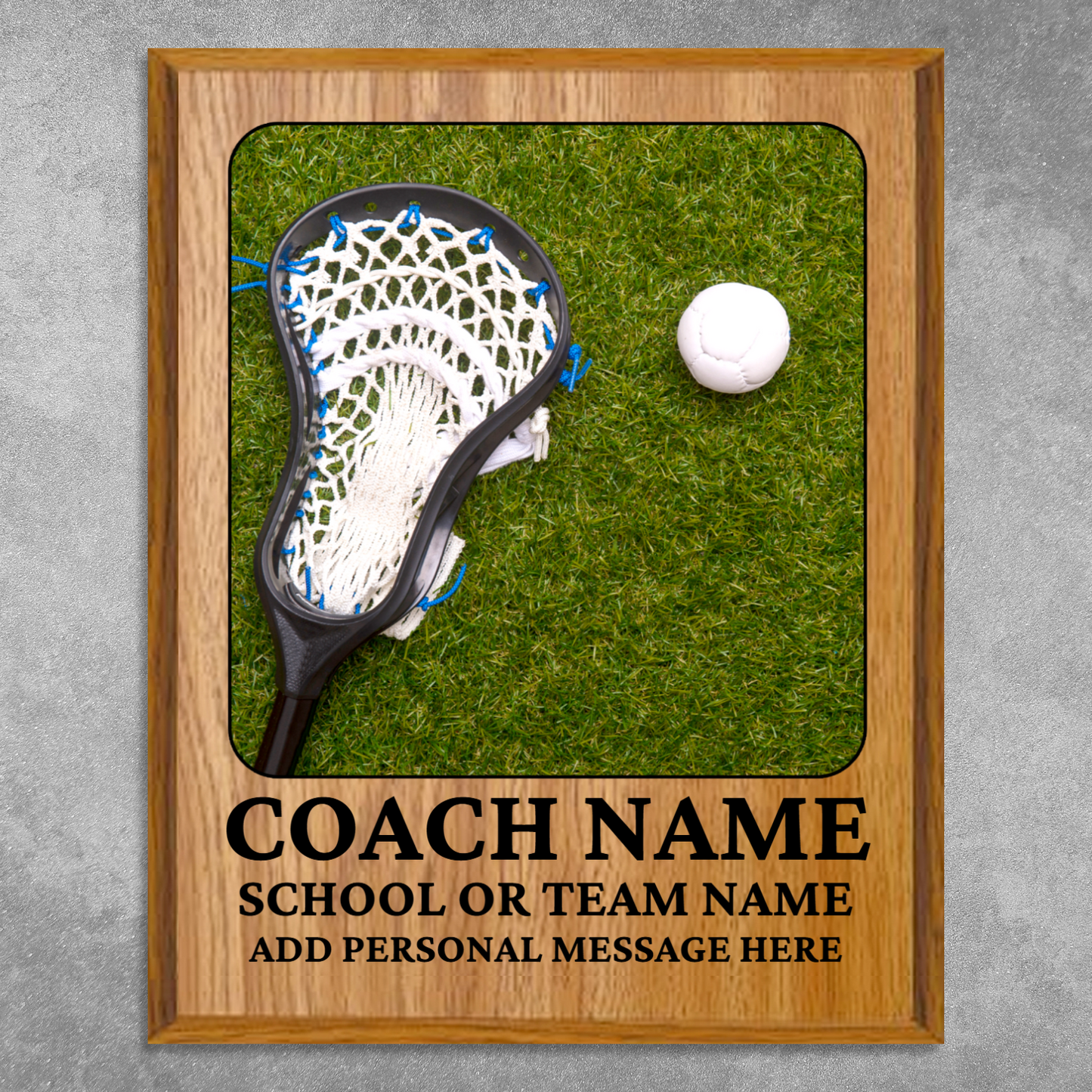 Personalized UV Printed Luxury Award Lacrosse 12" x 15"