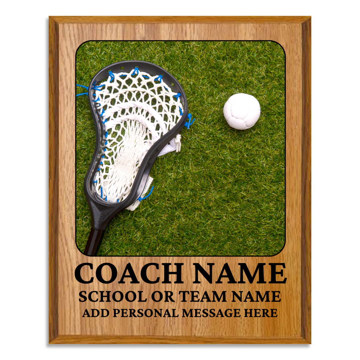 Personalized UV Printed Luxury Award Lacrosse 12" x 15"