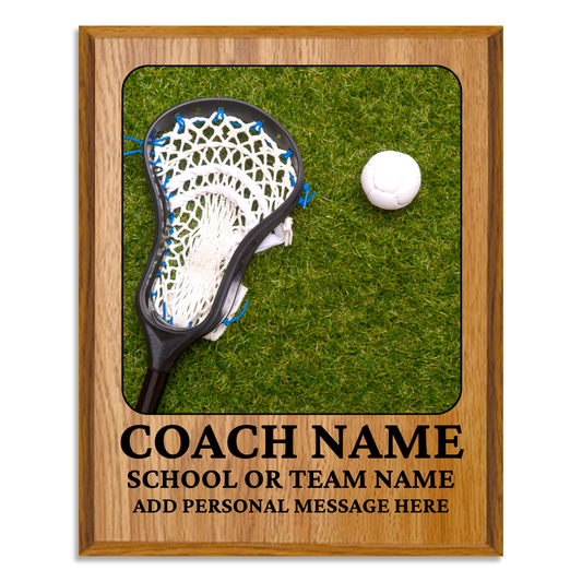 Personalized UV Printed Luxury Award Lacrosse 12" x 15"