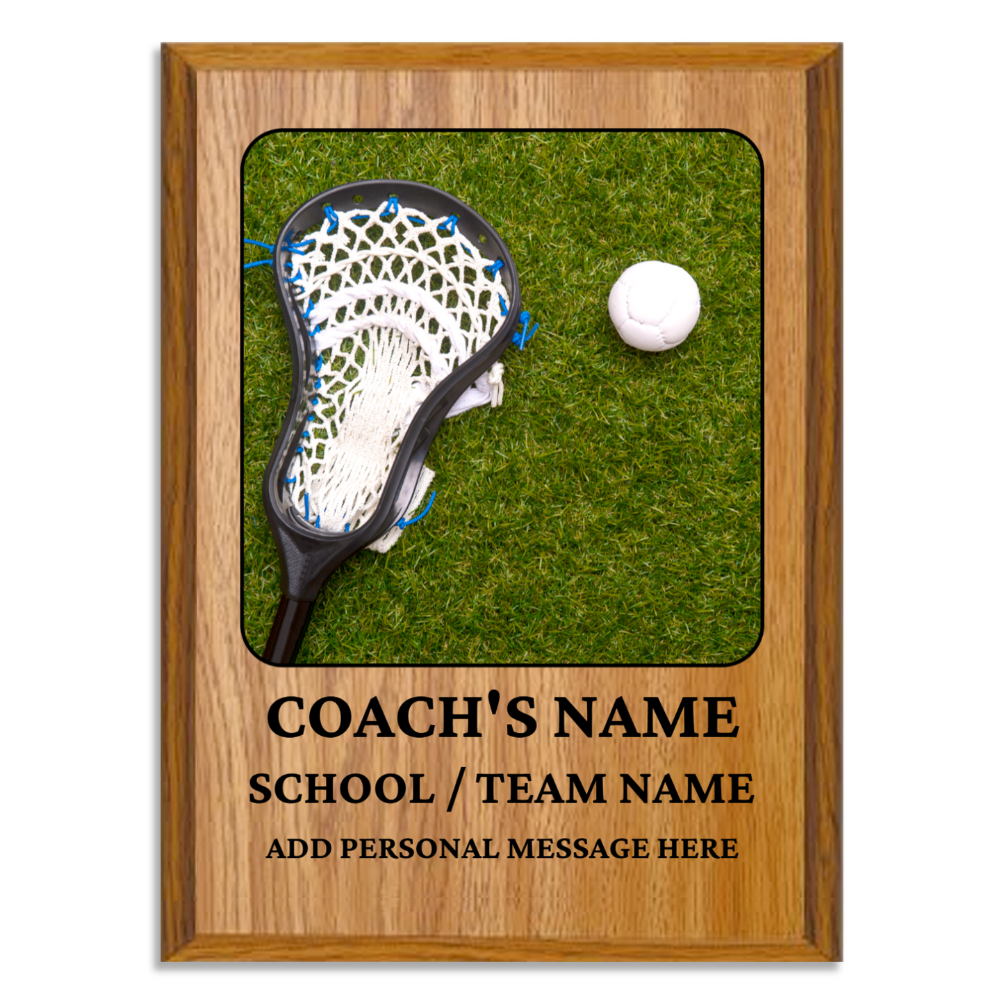 Personalized UV Printed Luxury Award Lacrosse  9" x 12"