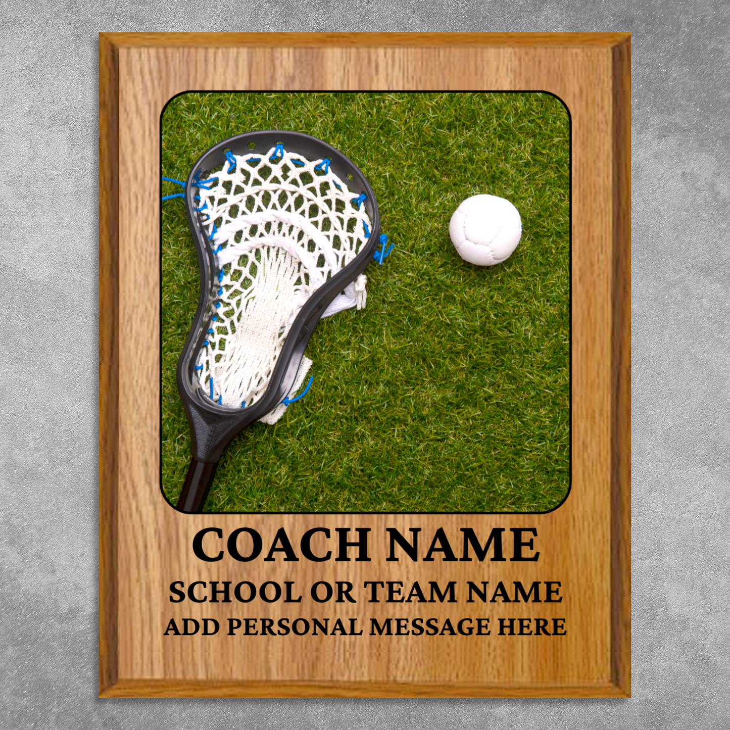 Personalized UV Printed Luxury Award Lacrosse 10.5" x 13"