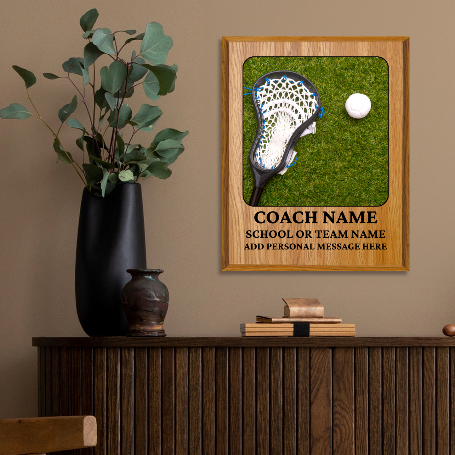 Personalized UV Printed Luxury Award Lacrosse 10.5" x 13"