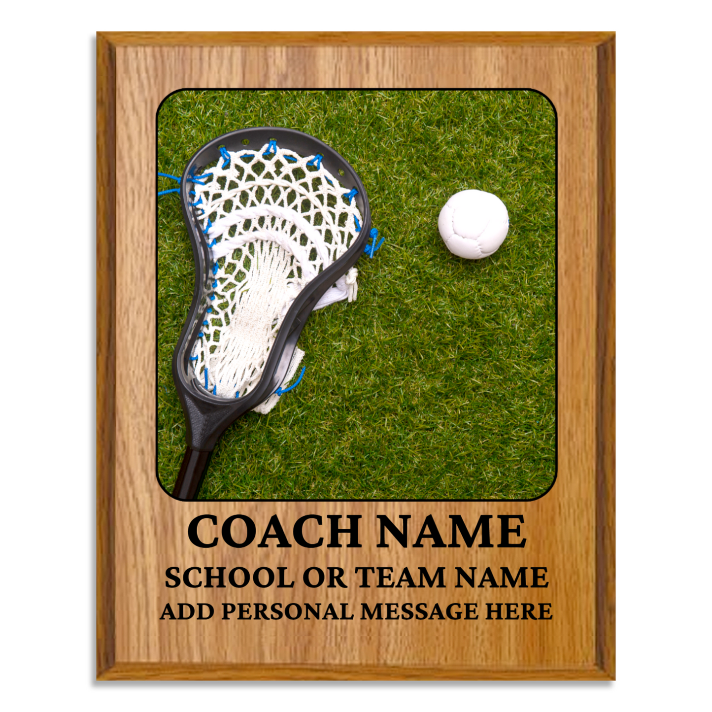 Personalized UV Printed Luxury Award Lacrosse 10.5" x 13"