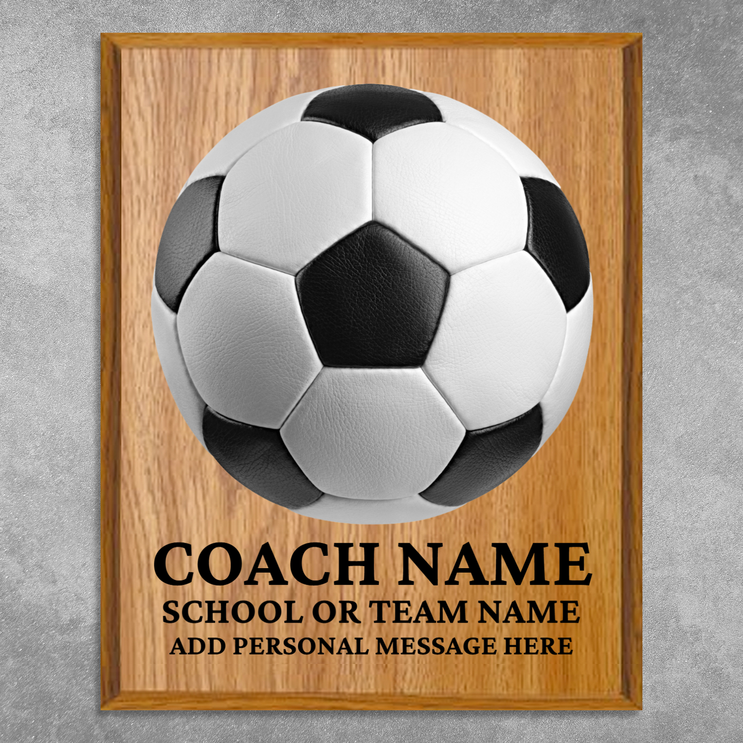 Personalized UV Printed Luxury Award Soccer 12" x 15"
