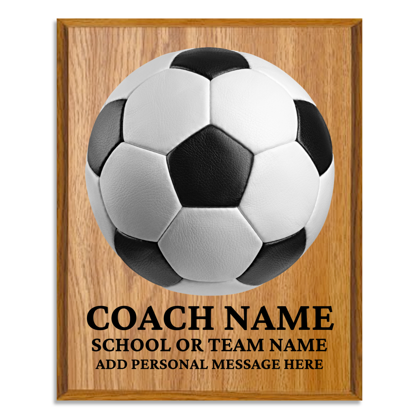Personalized UV Printed Luxury Award Soccer 12" x 15"
