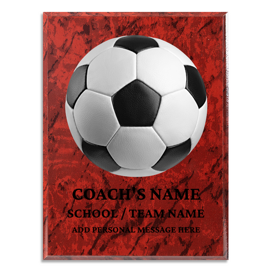 Personalized UV Printed Luxury Award Soccer 9" x 12"