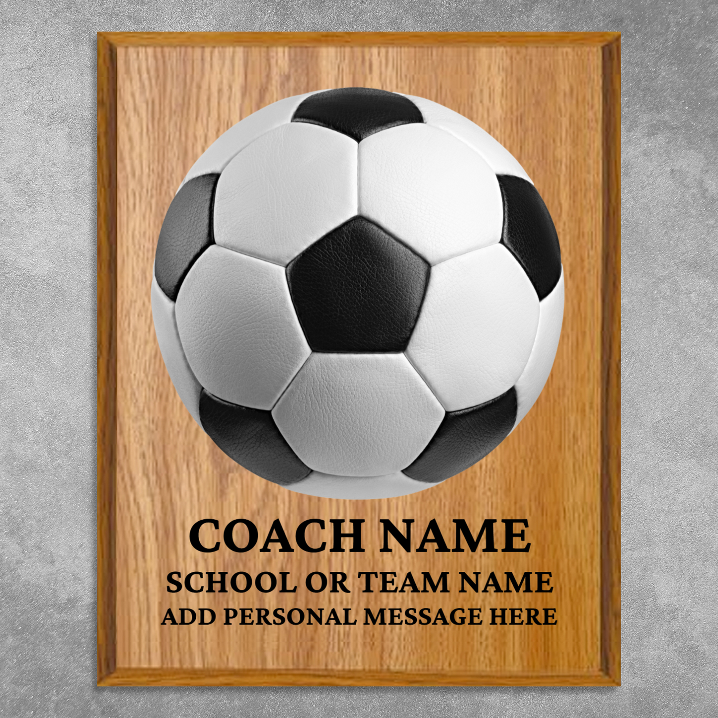 Personalized UV Printed Luxury Award Soccer 10.5" x 13"