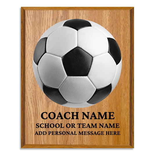 Personalized UV Printed Luxury Award Soccer 10.5" x 13"