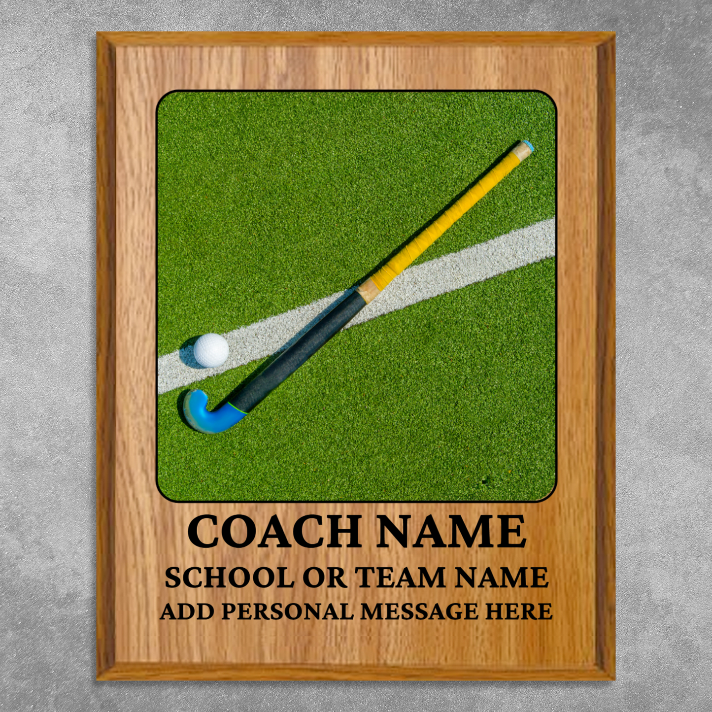 Personalized UV Printed Luxury Award American Field Hockey 10.5" x 13"