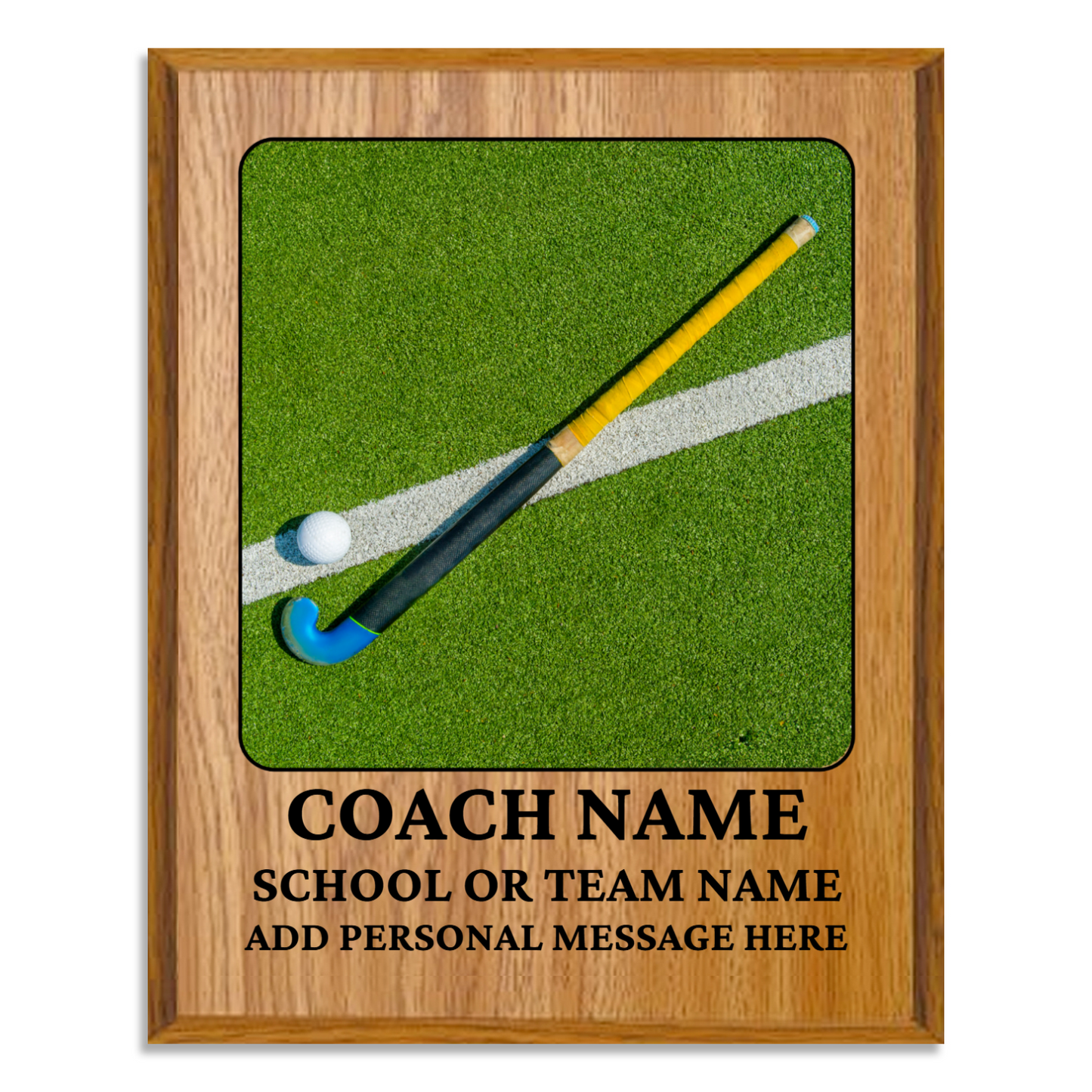 Personalized UV Printed Luxury Award American Field Hockey 10.5" x 13"