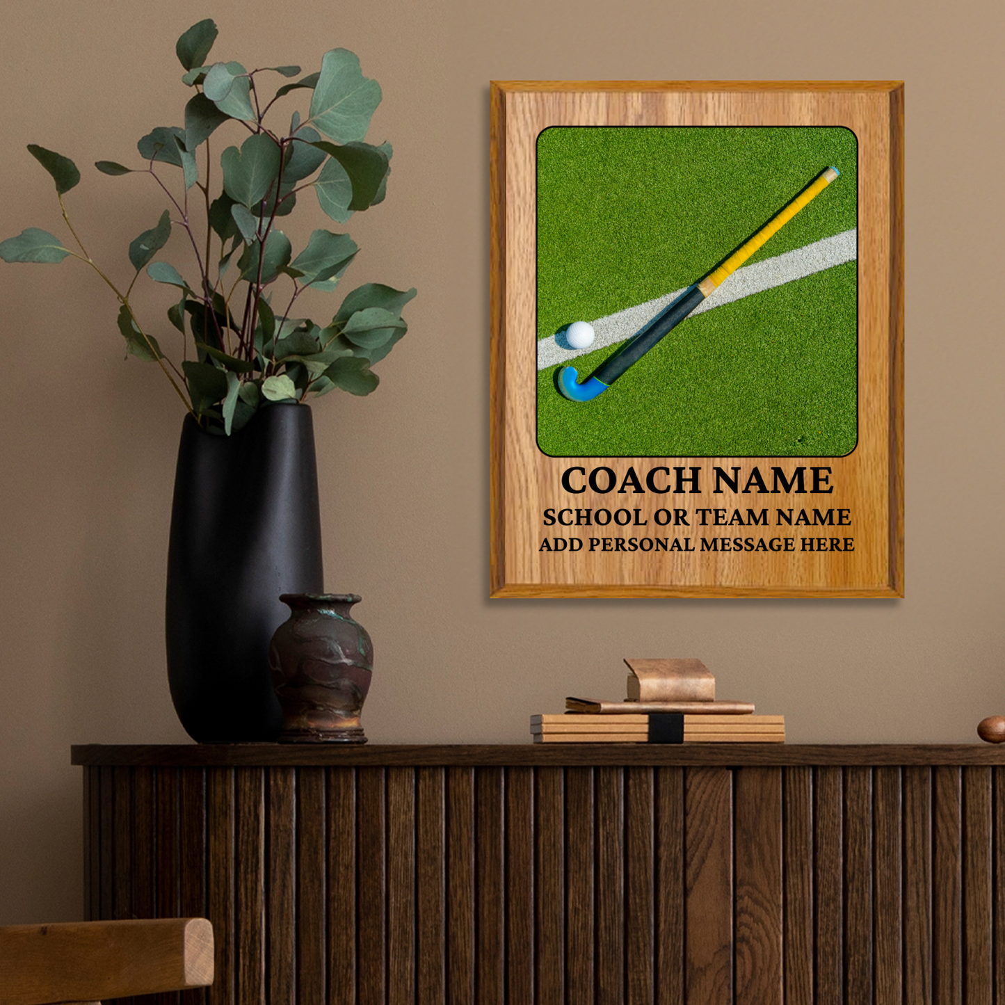 Personalized UV Printed Luxury Award American Field Hockey 10.5" x 13"