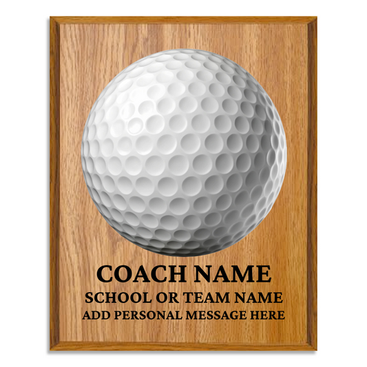 Personalized UV Printed Luxury Award Golf 10.5" x 13"