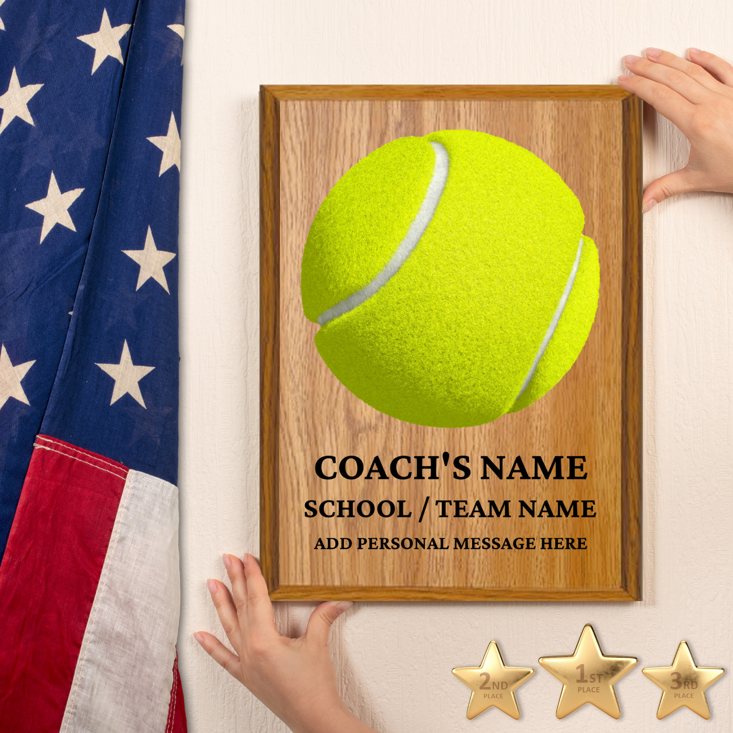 Personalized UV Printed Luxury Award Tennis 9" x 12"