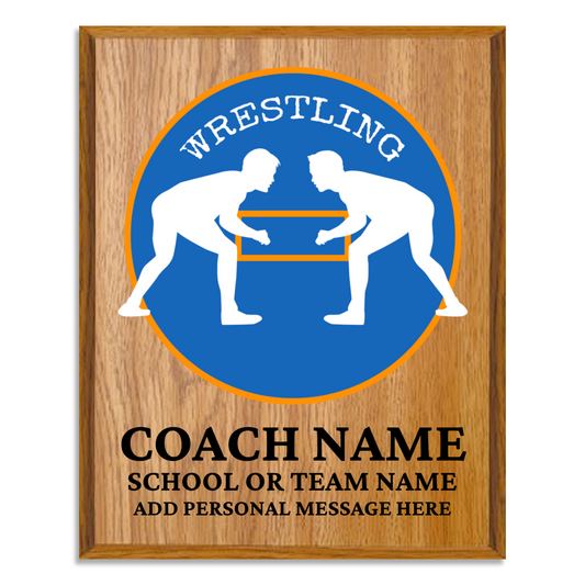 Personalized UV Printed Luxury Award Wrestling 12" x 15"