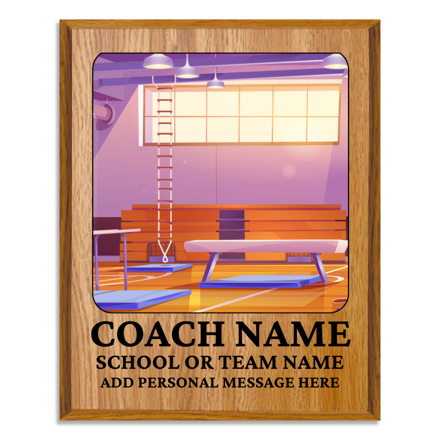 Personalized UV Printed Luxury Award Gymnastics 12" x 15"