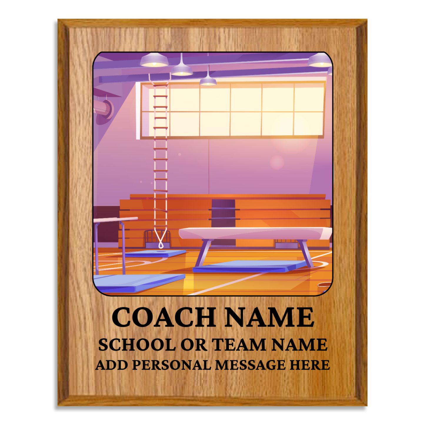 Personalized UV Printed Luxury Award Gymnastics 10.5" x 13"