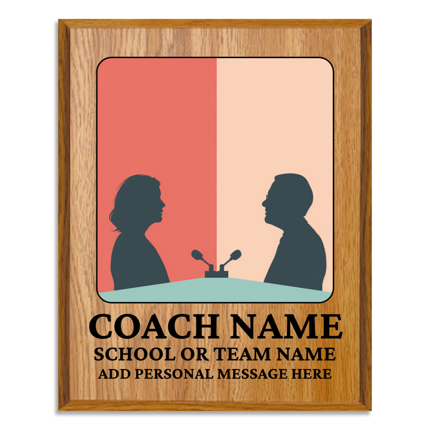 Personalized UV Printed Luxury Award Debate Team 12" x 15"