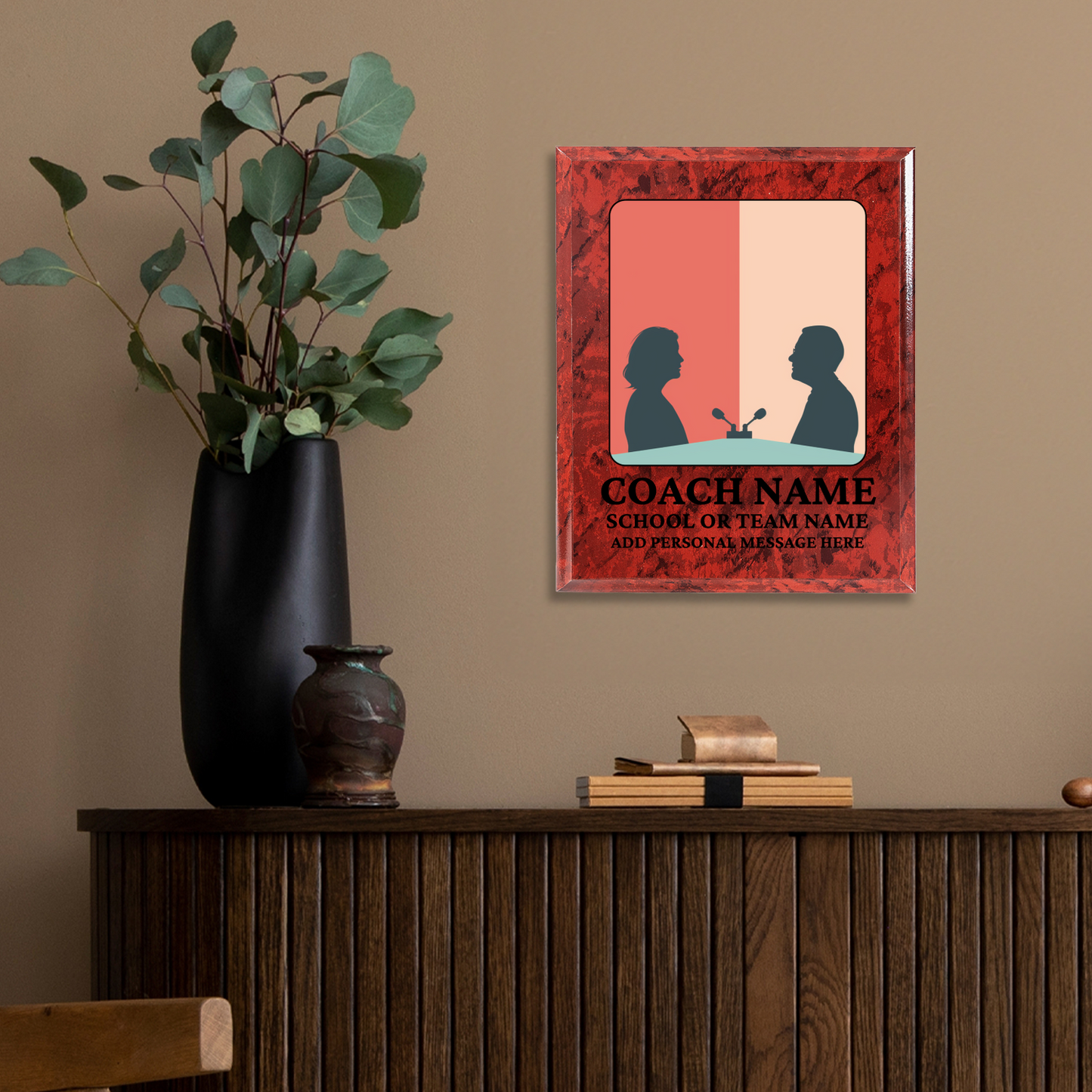 Personalized UV Printed Luxury Award Debate Team 12" x 15"