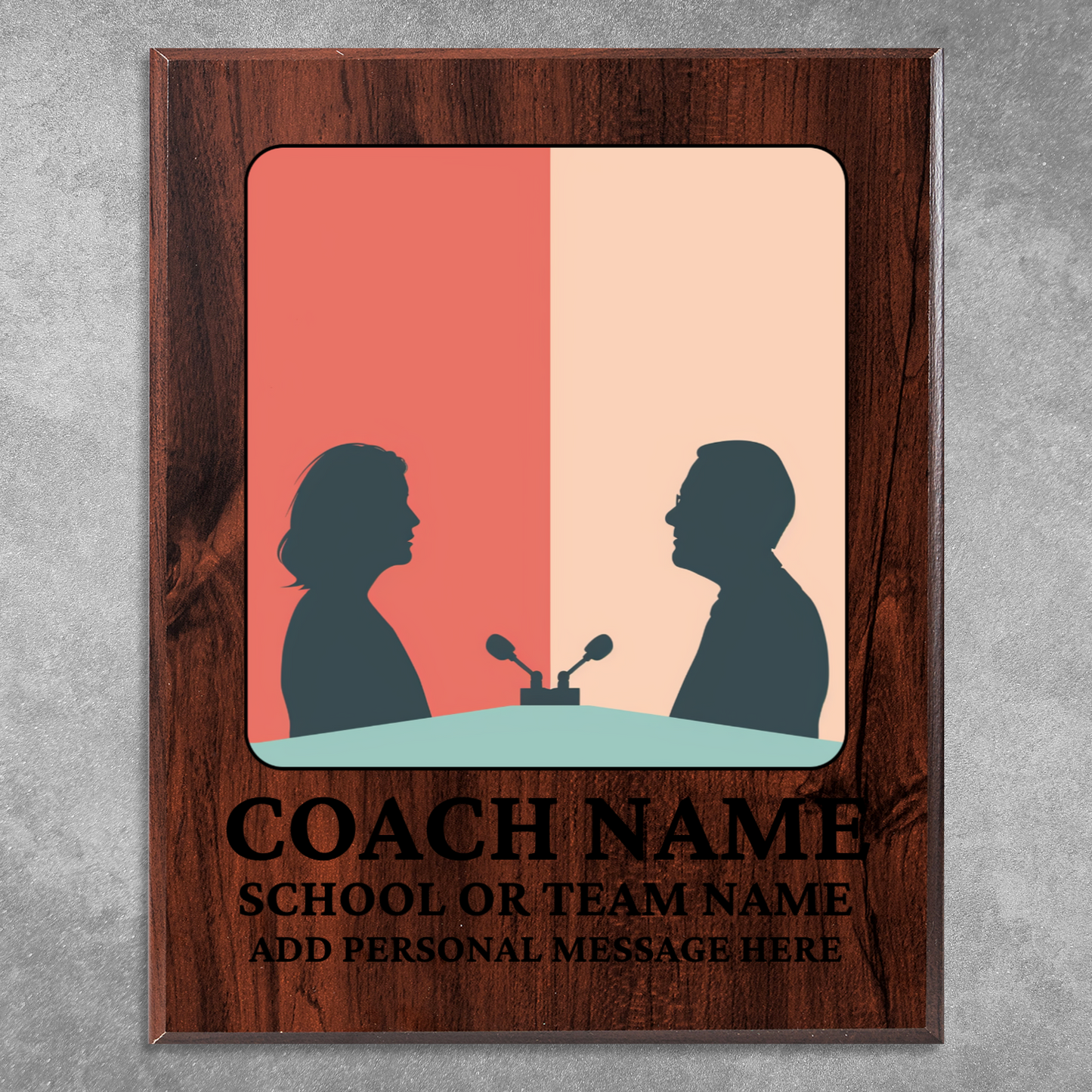 Personalized UV Printed Luxury Award Debate Team 12" x 15"