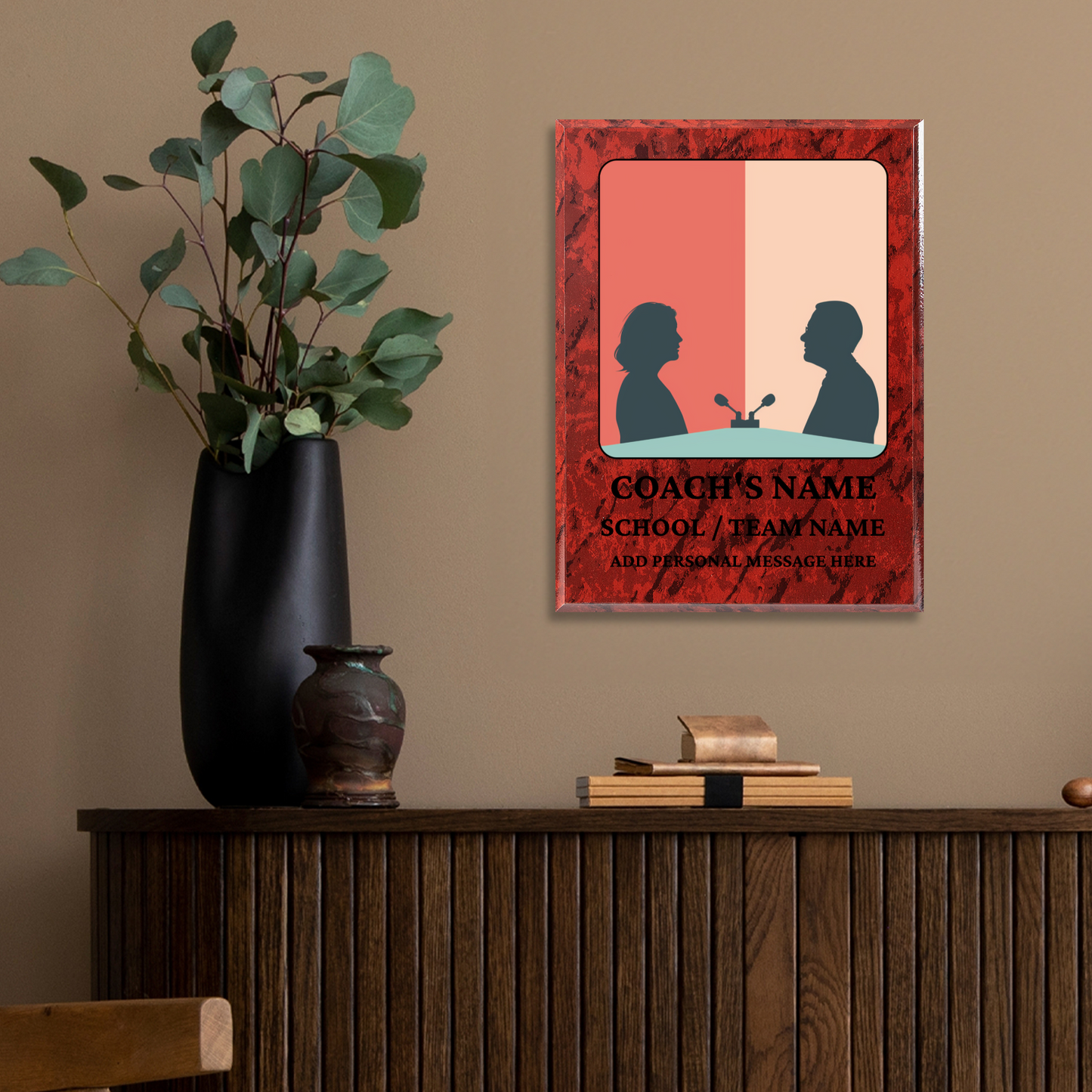 Personalized UV Printed Luxury Award Debate Team  9" x 12"
