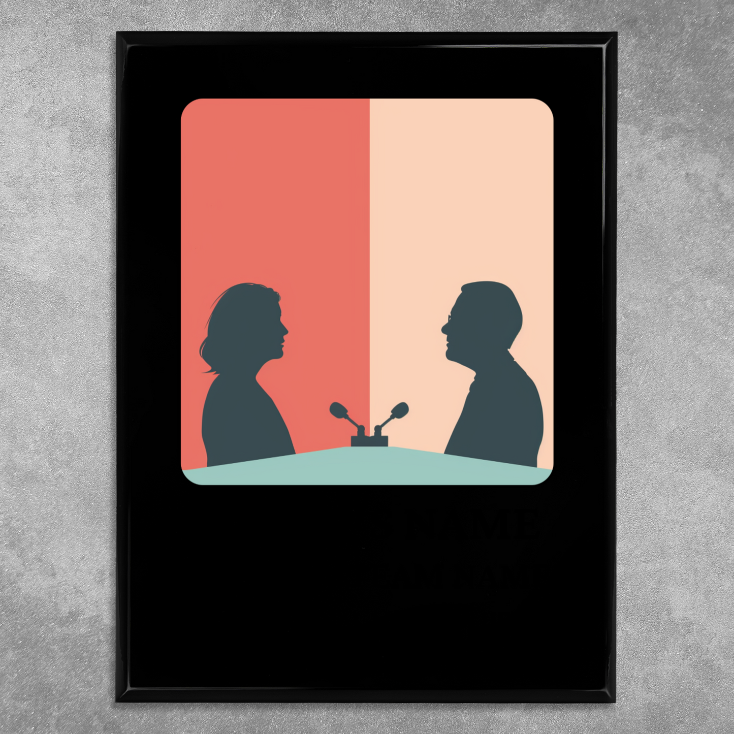 Personalized UV Printed Luxury Award Debate Team  9" x 12"