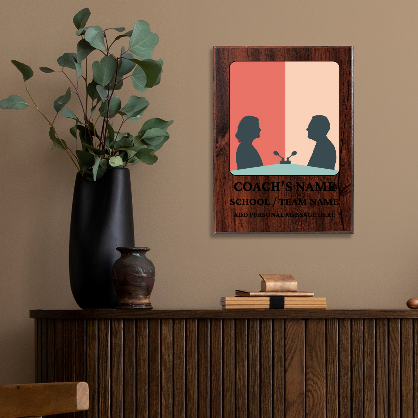 Personalized UV Printed Luxury Award Debate Team  9" x 12"