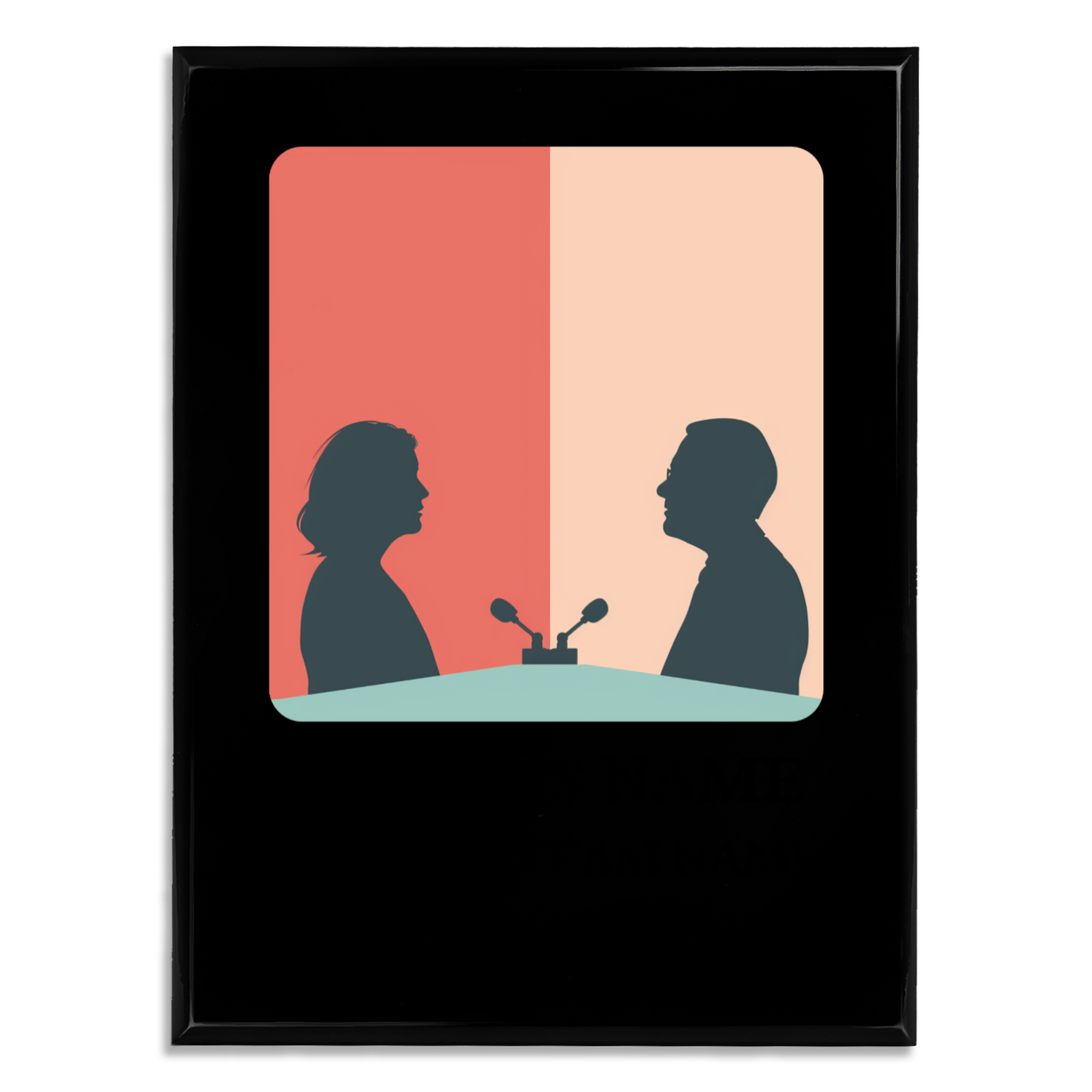 Personalized UV Printed Luxury Award Debate Team  9" x 12"
