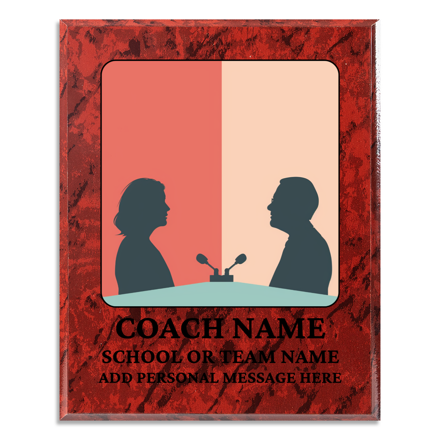 Personalized UV Printed Luxury Award Debate Team 10.5" x 13"