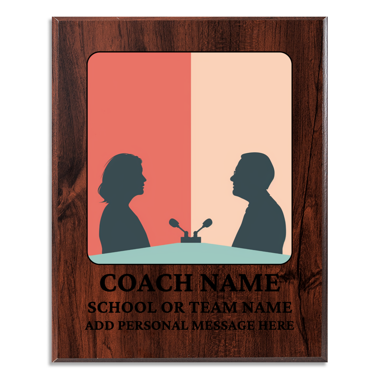 Personalized UV Printed Luxury Award Debate Team 10.5" x 13"