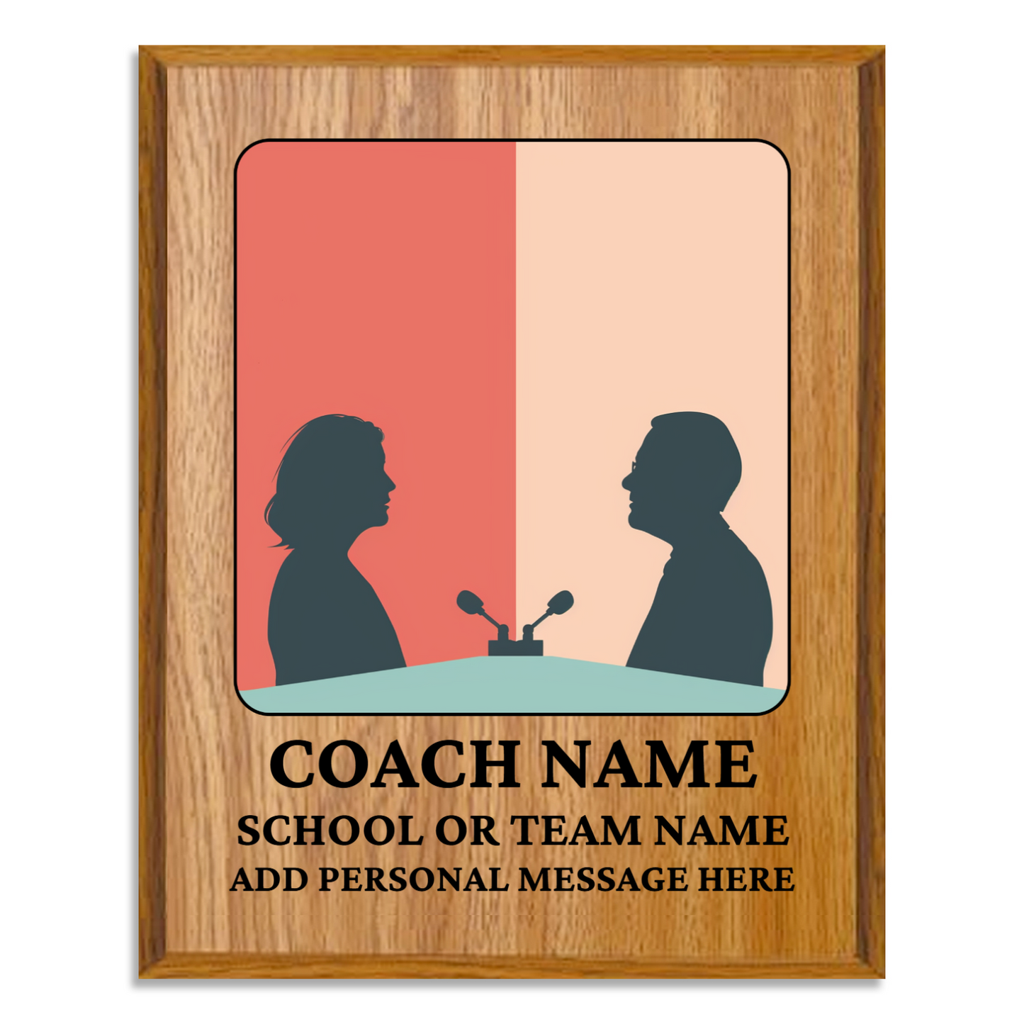 Personalized UV Printed Luxury Award Debate Team 10.5" x 13"