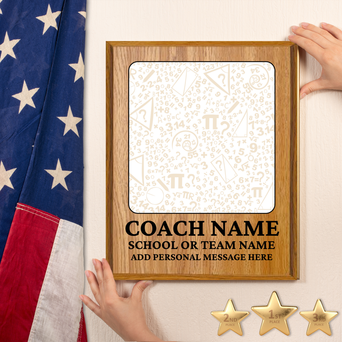 Personalized UV Printed Luxury Award Math 2 12" x 15"