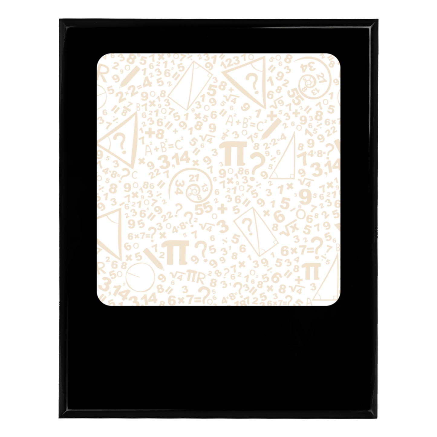 Personalized UV Printed Luxury Award Math 2 12" x 15"