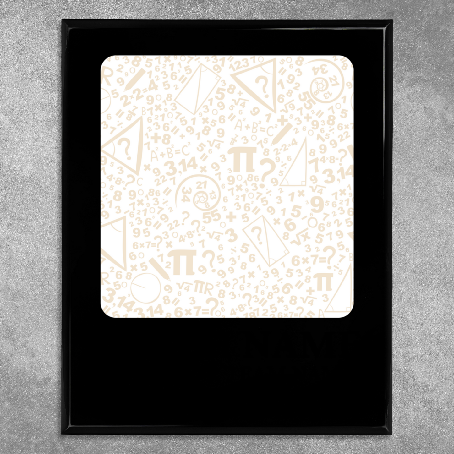 Personalized UV Printed Luxury Award Math 2 12" x 15"