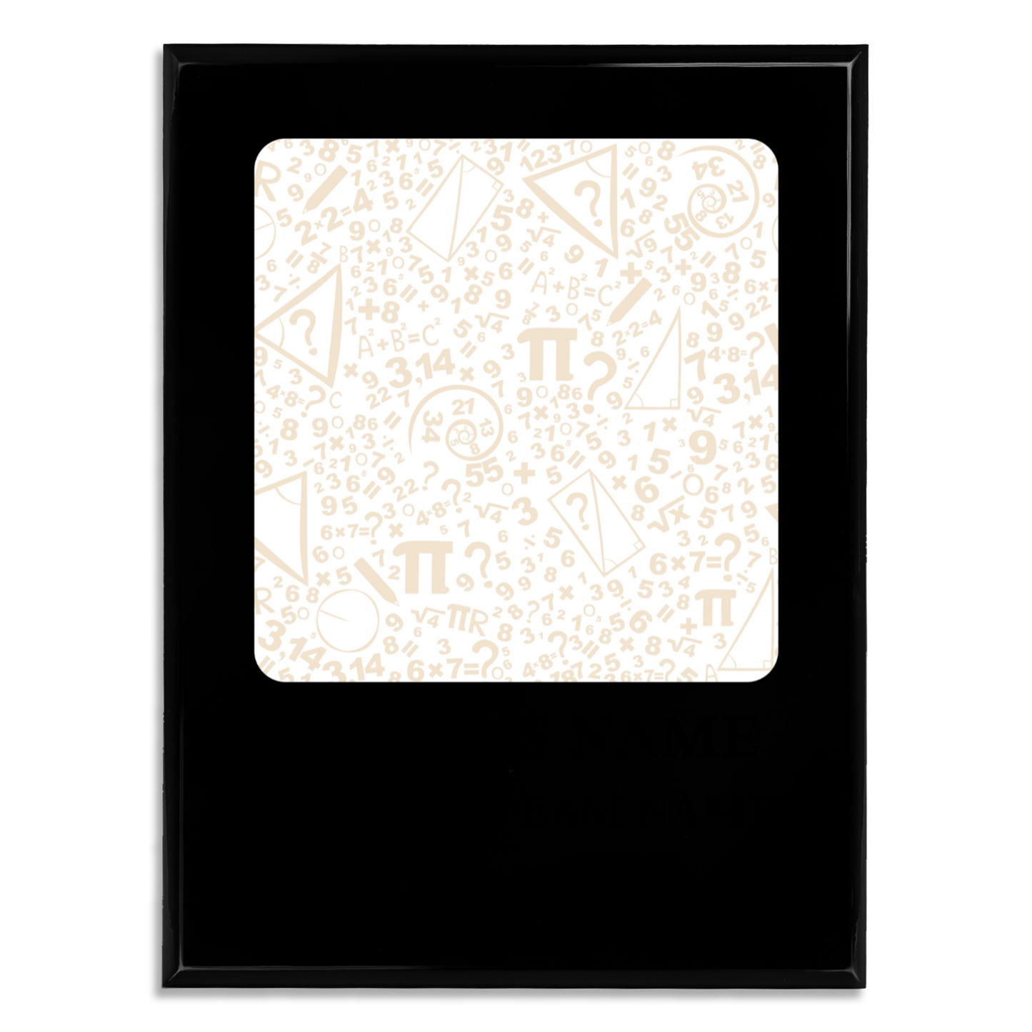 Personalized UV Printed Luxury Award Math 2  9" x 12"