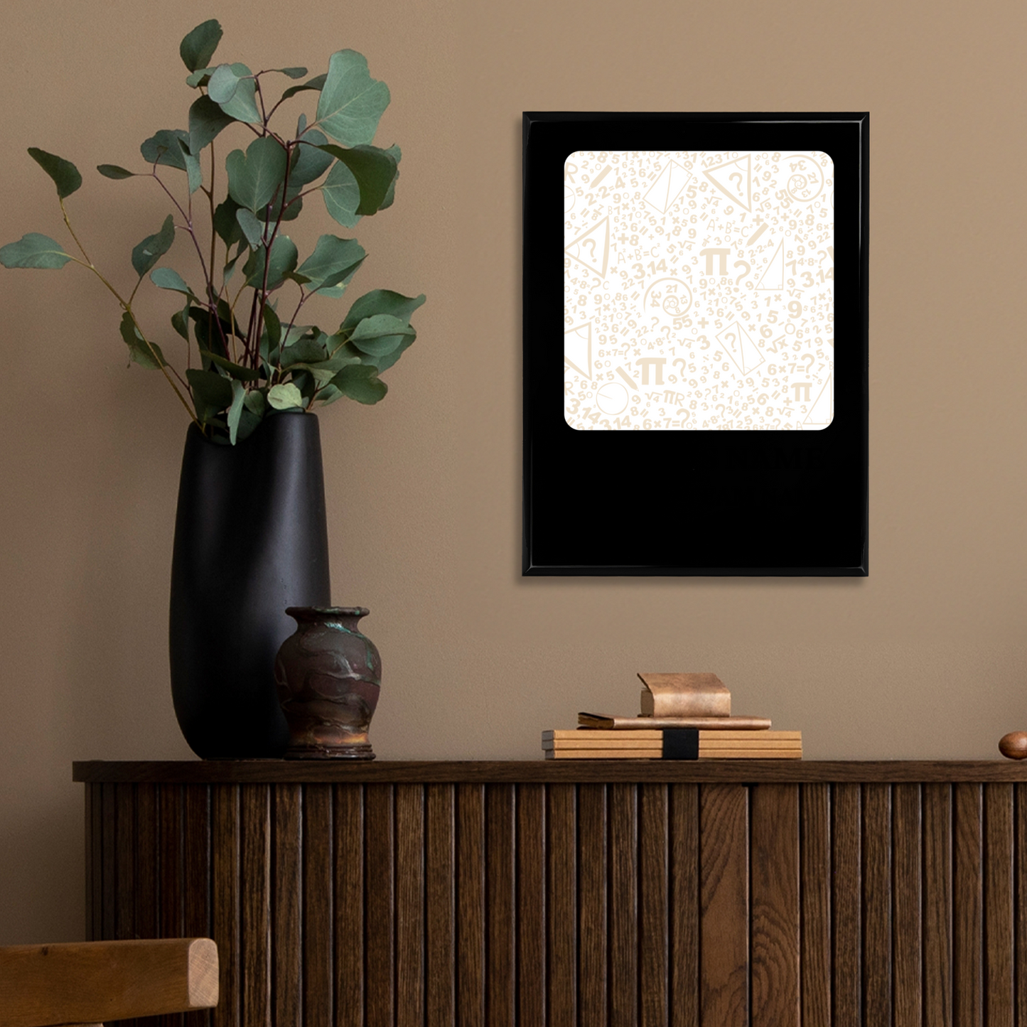 Personalized UV Printed Luxury Award Math 2  9" x 12"