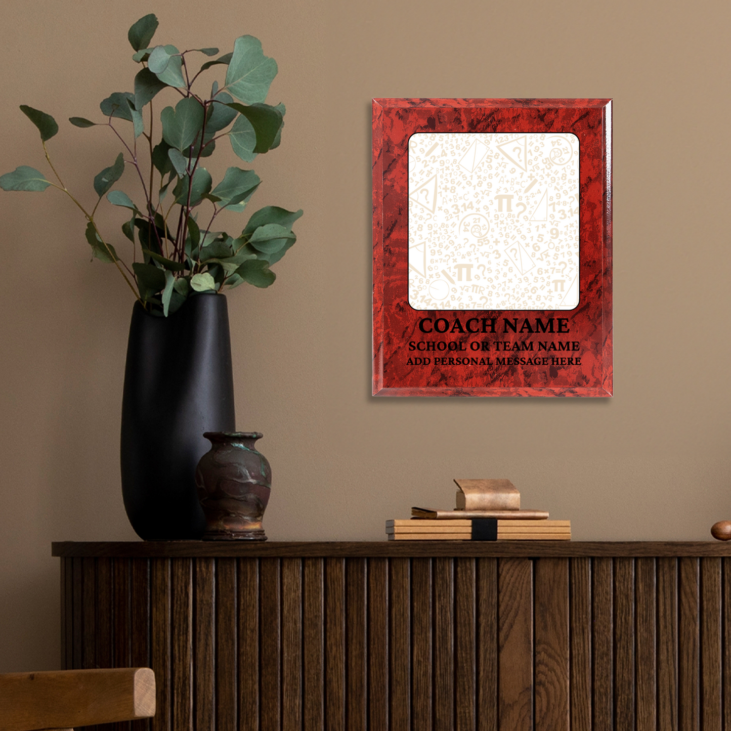 Personalized UV Printed Luxury Award Math 2 10.5" x 13"