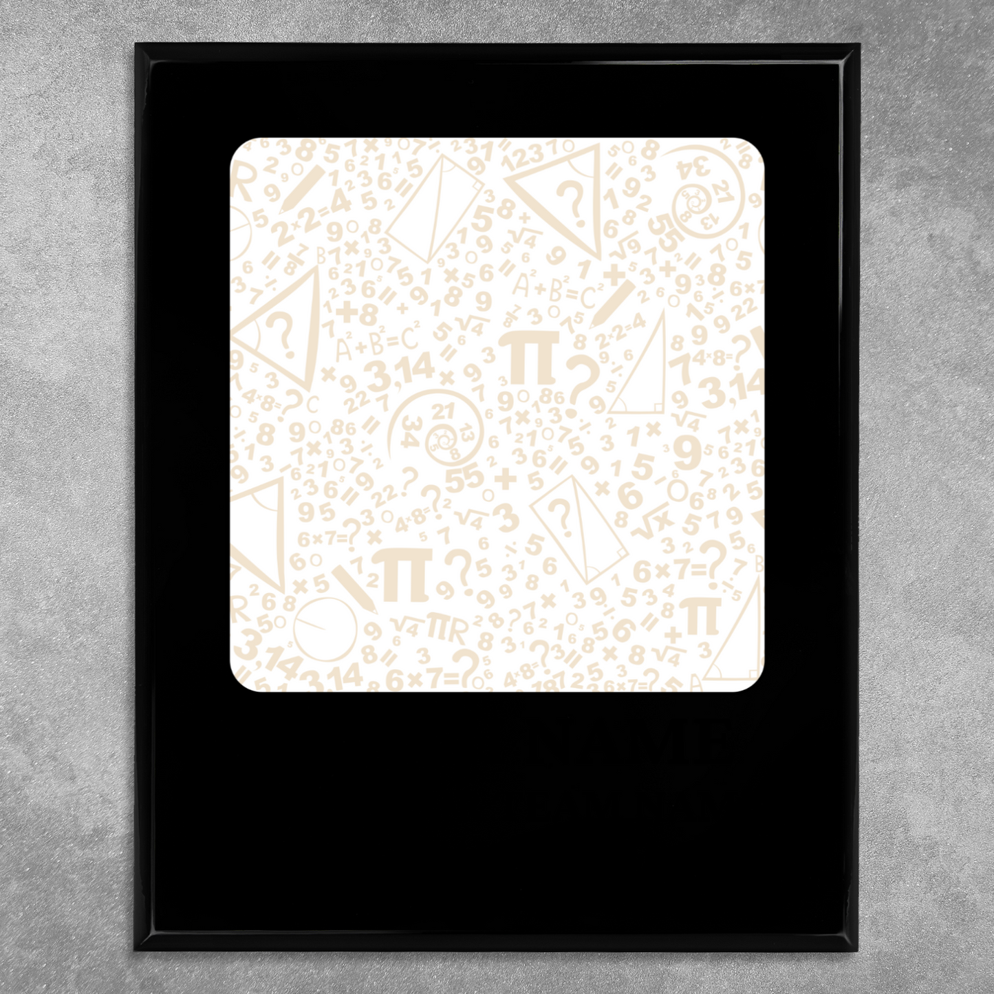 Personalized UV Printed Luxury Award Math 2 10.5" x 13"