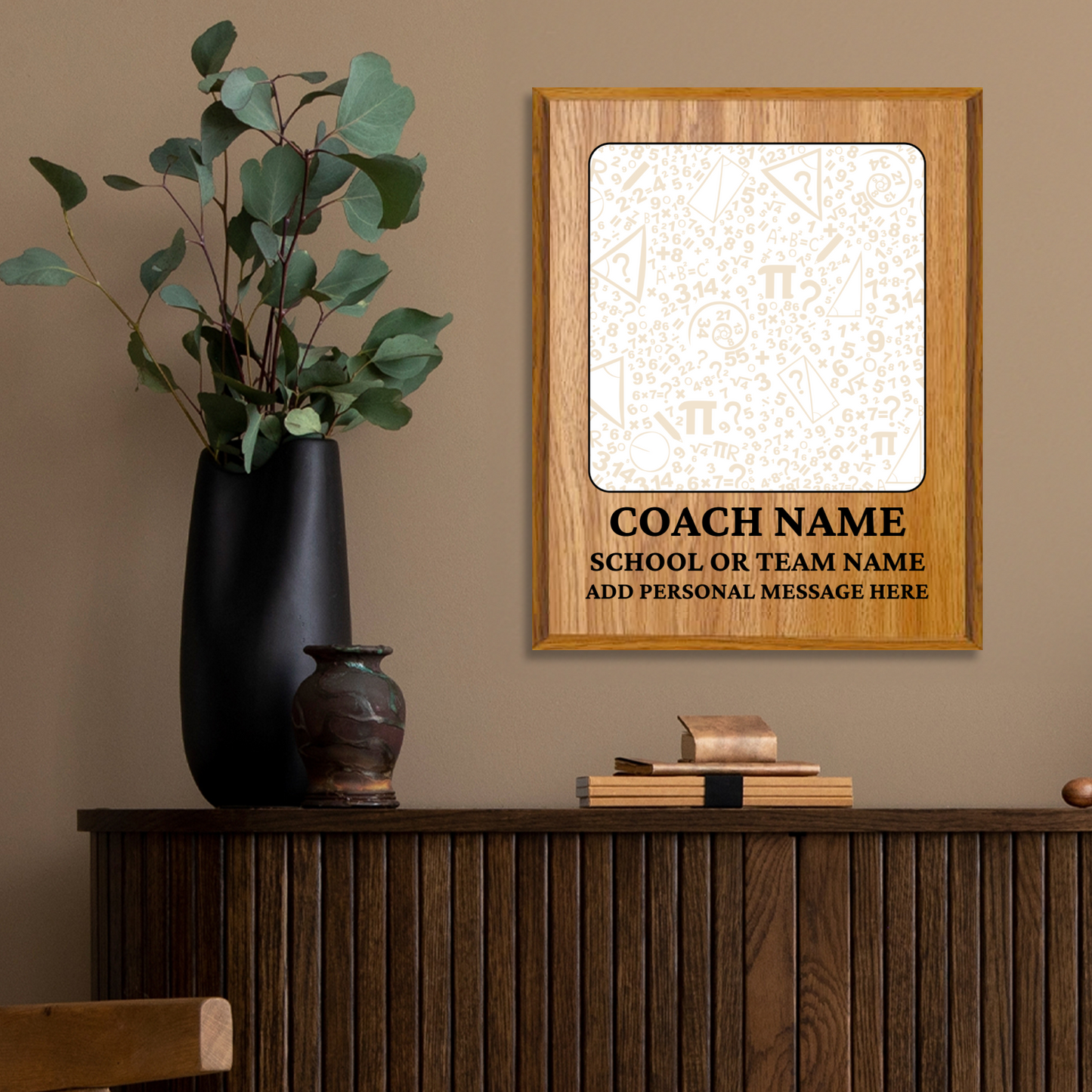 Personalized UV Printed Luxury Award Math 2 10.5" x 13"