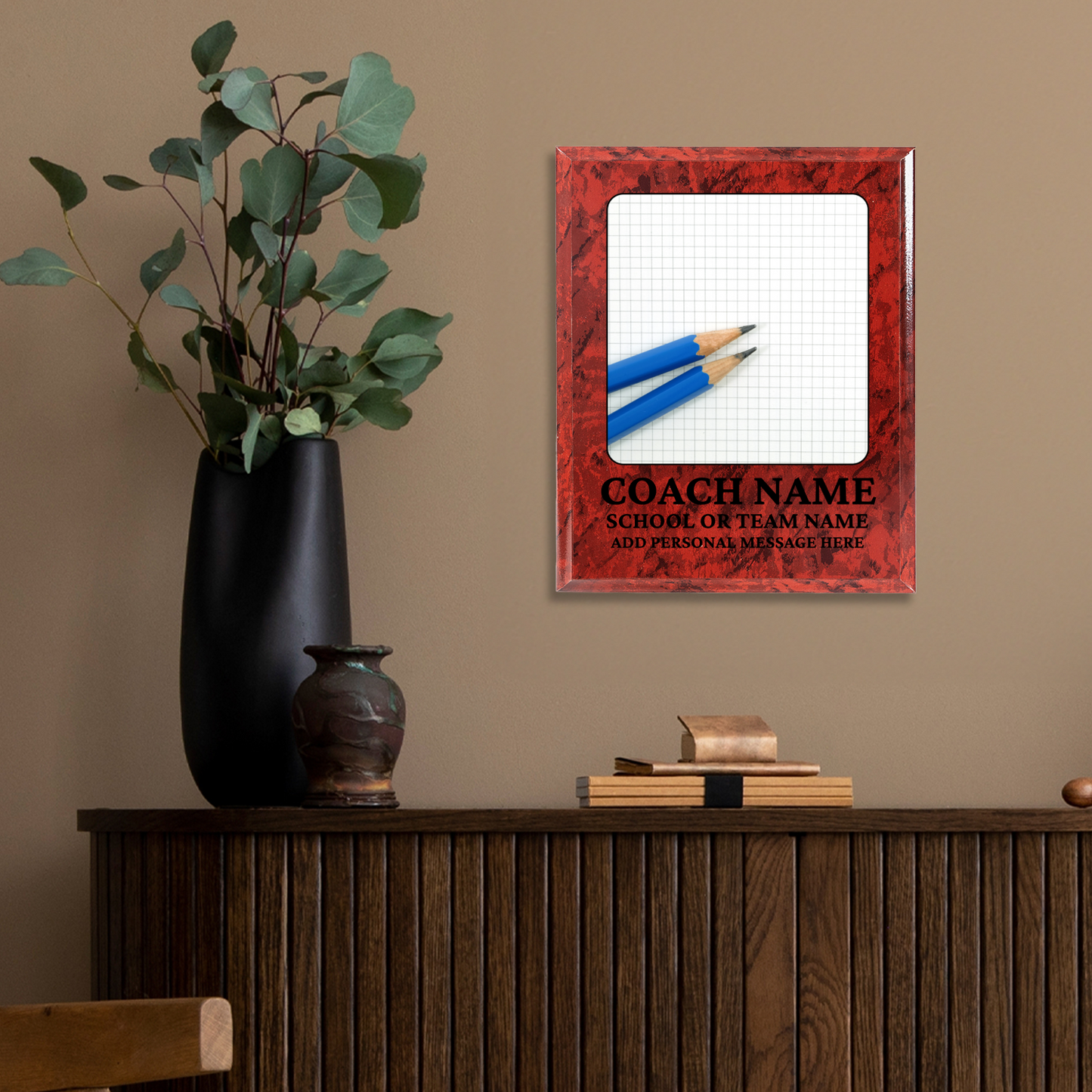 Personalized UV Printed Luxury Award Math 3 12" x 15"