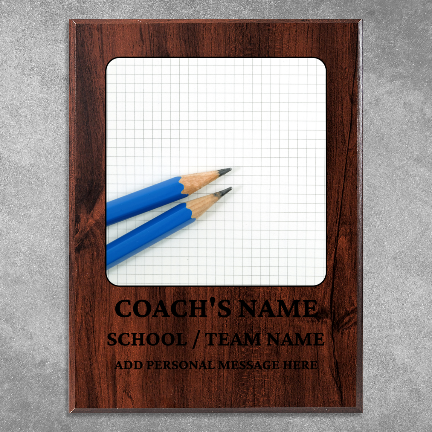 Personalized UV Printed Luxury Award Math 3  9" x 12"