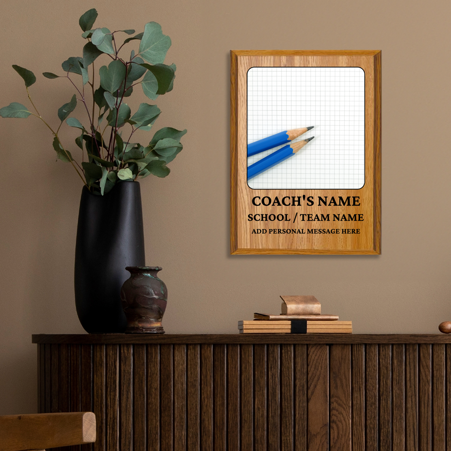 Personalized UV Printed Luxury Award Math 3  9" x 12"