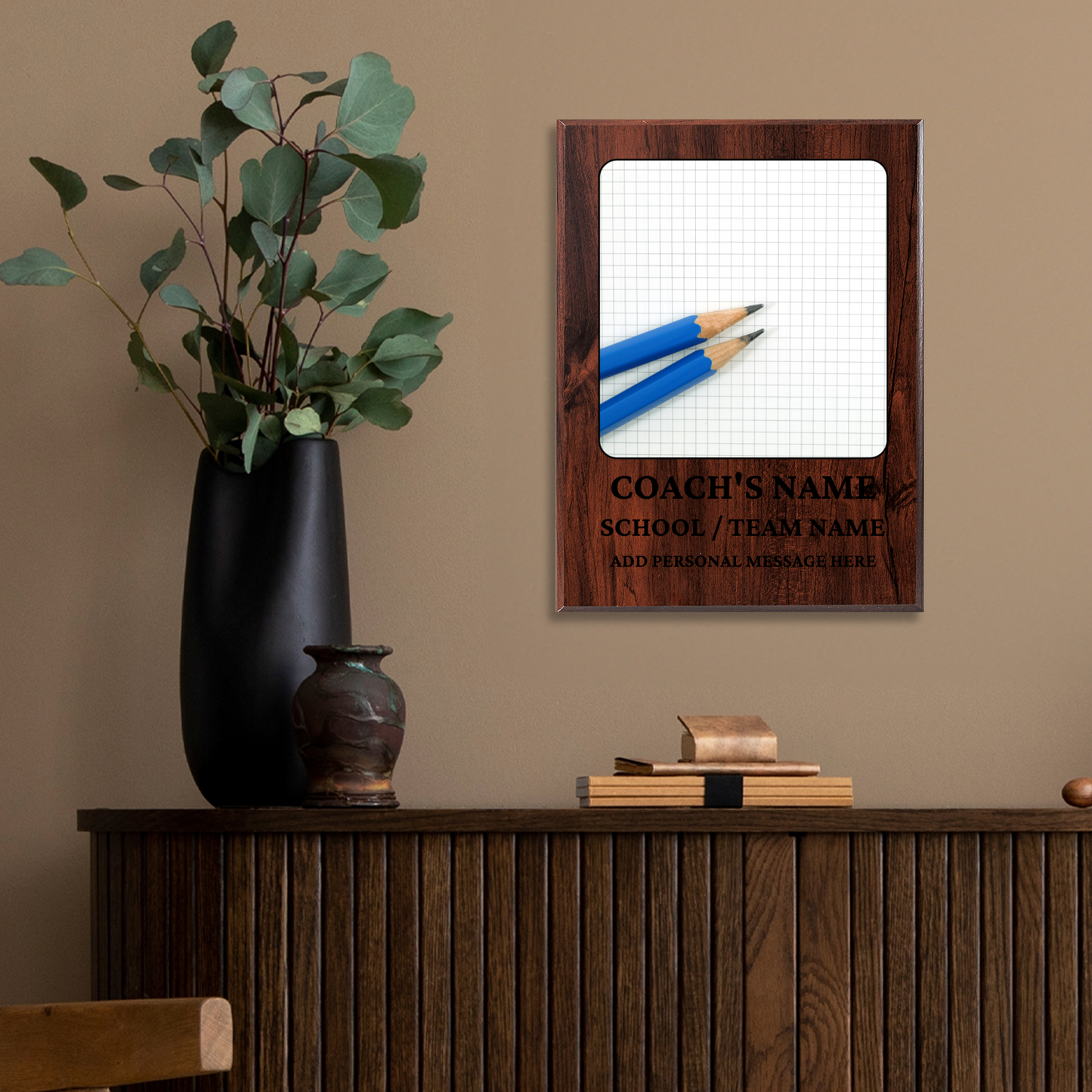 Personalized UV Printed Luxury Award Math 3  9" x 12"