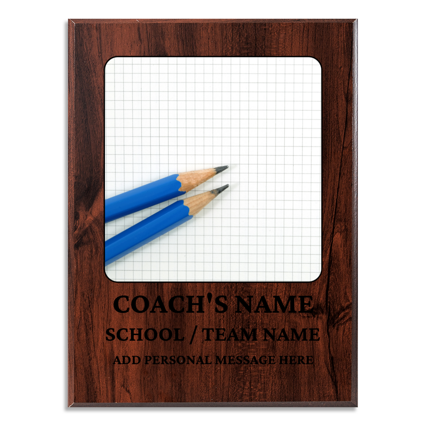 Personalized UV Printed Luxury Award Math 3  9" x 12"