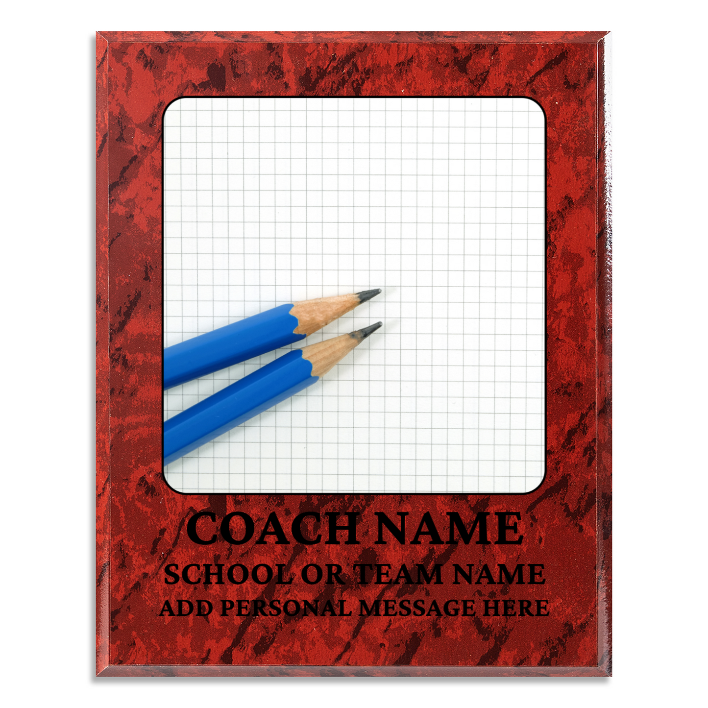 Personalized UV Printed Luxury Award Math 3 10.5" x 13"