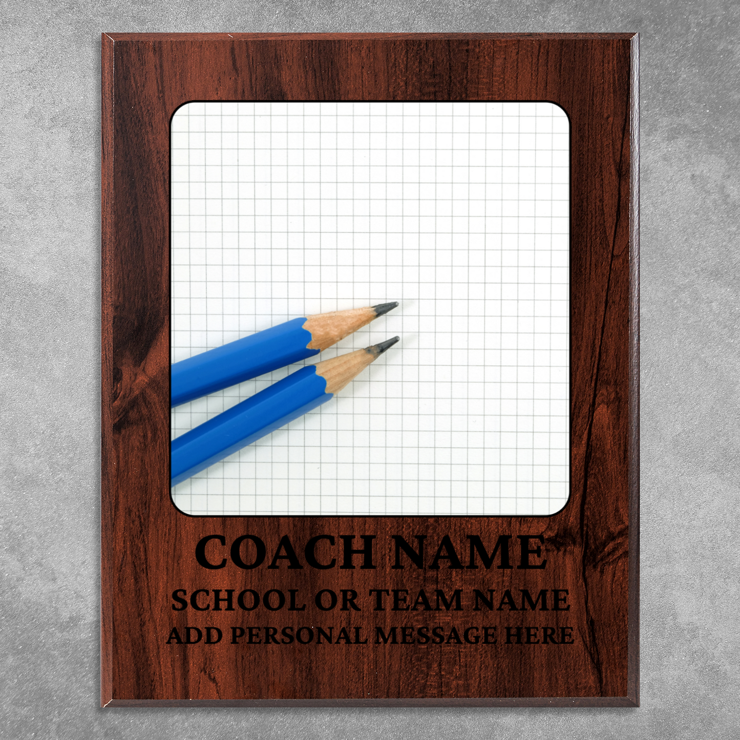 Personalized UV Printed Luxury Award Math 3 10.5" x 13"